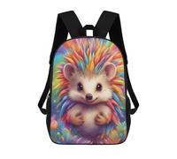 sinyumoney Sac À Dos Scolaire Pour Enfants Imprimé En 3D Colorful Cute Hedgehog Sac À Dos De Sport Pour Garçons Et Filles, Sac À Dos Tendance 17inch
