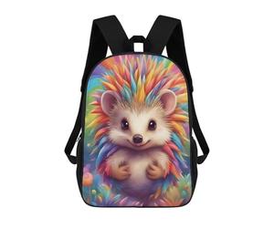 sinyumoney Sac À Dos Scolaire Pour Enfants Imprimé En 3D Colorful Cute Hedgehog Sac À Dos De Sport Pour Garçons Et Filles, Sac À Dos Tendance 17inch