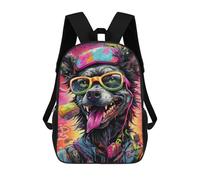 sinyumoney Sac À Dos Scolaire Pour Enfants Imprimé En 3D Colorful Dog Artwork -1, Grande Capacité, Idéal Pour Les Voyages, Les Livres Et L'école.