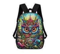 sinyumoney Sac À Dos Scolaire Pour Enfants Imprimé En 3D Colorful Fantasy Owl, Grande Capacité, Idéal Pour Les Voyages, Les Livres Et L'école.