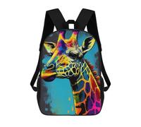 sinyumoney Sac À Dos Scolaire Pour Enfants Imprimé En 3D Colorful Giraffe Art Print, Grande Capacité, Idéal Pour Les Voyages, Les Livres Et L'école.