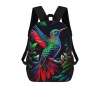sinyumoney Sac À Dos Scolaire Pour Enfants Imprimé En 3D Colorful Hummingbird Artwork, Grande Capacité, Idéal Pour Les Voyages, Les Livres Et L'école.
