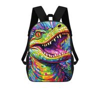 sinyumoney Sac À Dos Scolaire Pour Enfants Imprimé En 3D Colorful Lizard Artwork, Grande Capacité, Idéal Pour Les Voyages, Les Livres Et L'école.