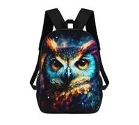 sinyumoney Sac À Dos Scolaire Pour Enfants Imprimé En 3D Colorful Owl Artwork-3, Grande Capacité, Idéal Pour Les Voyages, Les Livres Et L'école.