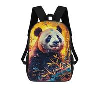 sinyumoney Sac À Dos Scolaire Pour Enfants Imprimé En 3D Colorful Panda in Autumn Forest, Grande Capacité, Idéal Pour Les Voyages, Les Livres Et L'école.