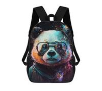sinyumoney Sac À Dos Scolaire Pour Enfants Imprimé En 3D Colorful Panda with Glasses -2, Grande Capacité, Idéal Pour Les Voyages, Les Livres Et L'école.