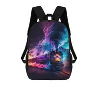 sinyumoney Sac À Dos Scolaire Pour Enfants Imprimé En 3D Colorful Steam Train Journey Sac À Dos De Sport Pour Garçons Et Filles, Sac À Dos Tendance 17inch