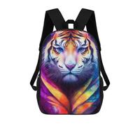 sinyumoney Sac À Dos Scolaire Pour Enfants Imprimé En 3D Colorful Tiger Portrait Artwork, Grande Capacité, Idéal Pour Les Voyages, Les Livres Et L'école.