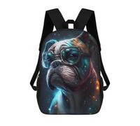 sinyumoney Sac À Dos Scolaire Pour Enfants Imprimé En 3D Cosmic Canine Glasses Sacs À Dos, Sacs À Dos De Voyage Décontractés, Grand Sac À Dos De Jour Pour Garçons 17inch