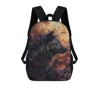 sinyumoney Sac À Dos Scolaire Pour Enfants Imprimé En 3D Cosmic Nebula Wolf Sac À Dos De Sport Pour Garçons Et Filles, Sac À Dos Tendance 17inch