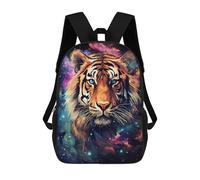 sinyumoney Sac À Dos Scolaire Pour Enfants Imprimé En 3D Cosmic Starry Tiger, Grande Capacité, Idéal Pour Les Voyages, Les Livres Et L'école.