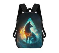 sinyumoney Sac À Dos Scolaire Pour Enfants Imprimé En 3D Cosmic Wise Fox, Grande Capacité, Idéal Pour Les Voyages, Les Livres Et L'école.