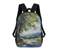 sinyumoney Sac À Dos Scolaire Pour Enfants Imprimé En 3D Country Road View Sacs À Dos, Sacs À Dos De Voyage Décontractés, Grand Sac À Dos De Jour Pour Garçons 17inch