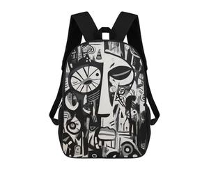 sinyumoney Sac À Dos Scolaire Pour Enfants Imprimé En 3D Cubism Modern Art Portrait Sacs À Dos, Sacs À Dos De Voyage Décontractés, Grand Sac À Dos De Jour Pour Garçons 17inch
