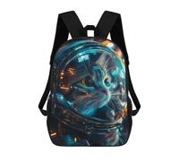 sinyumoney Sac À Dos Scolaire Pour Enfants Imprimé En 3D Cute Cat Astronaut Sac À Dos De Sport Pour Garçons Et Filles, Sac À Dos Tendance 17inch
