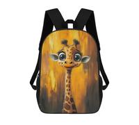 sinyumoney Sac À Dos Scolaire Pour Enfants Imprimé En 3D Cute Giraffe Portrait Sac À Dos De Sport Pour Garçons Et Filles, Sac À Dos Tendance 17inch