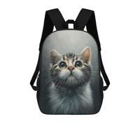 sinyumoney Sac À Dos Scolaire Pour Enfants Imprimé En 3D Cute Kitten Portrait Sacs À Dos, Sacs À Dos De Voyage Décontractés, Grand Sac À Dos De Jour Pour Garçons 17inch