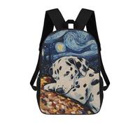 sinyumoney Sac À Dos Scolaire Pour Enfants Imprimé En 3D Dalmatian Puppy Sleeping Sac À Dos De Sport Pour Garçons Et Filles Sac À Dos Tendance 17inch