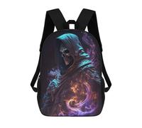 sinyumoney Sac À Dos Scolaire Pour Enfants Imprimé En 3D Darkness And Flame A Mystic Figure Sacs À Dos, Sacs À Dos De Voyage Décontractés, Grand Sac À Dos De Jour Pour Garçons 17inch