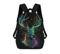 sinyumoney Sac À Dos Scolaire Pour Enfants Imprimé En 3D Deer Neon Sac À Dos De Sport Pour Garçons Et Filles Sac À Dos Tendance 17inch