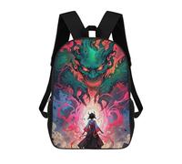 sinyumoney Sac À Dos Scolaire Pour Enfants Imprimé En 3D Demon And Girl Sacs À Dos, Sacs À Dos De Voyage Décontractés, Grand Sac À Dos De Jour Pour Garçons 17inch