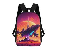 sinyumoney Sac À Dos Scolaire Pour Enfants Imprimé En 3D Distant Future Spaceship Sac À Dos De Sport Pour Garçons Et Filles, Sac À Dos Tendance 17inch