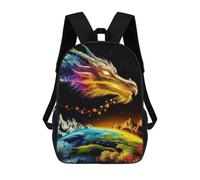 sinyumoney Sac À Dos Scolaire Pour Enfants Imprimé En 3D Dragon And Earth Sac À Dos De Sport Pour Garçons Et Filles, Sac À Dos Tendance 17inch
