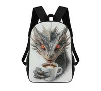 sinyumoney Sac À Dos Scolaire Pour Enfants Imprimé En 3D Dragon Coffee Sac À Dos De Sport Pour Garçons Et Filles, Sac À Dos Tendance 17inch