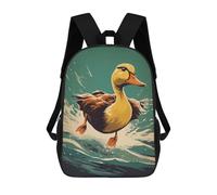 sinyumoney Sac À Dos Scolaire Pour Enfants Imprimé En 3D Duck in The Water Bird Art Sac À Dos De Sport Pour Garçons Et Filles, Sac À Dos Tendance 17inch