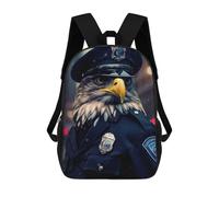 sinyumoney Sac À Dos Scolaire Pour Enfants Imprimé En 3D Eagle Police Officer Sacs À Dos, Sacs À Dos De Voyage Décontractés, Grand Sac À Dos De Jour Pour Garçons 17inch