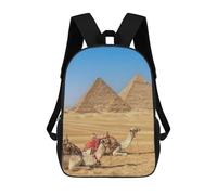 sinyumoney Sac À Dos Scolaire Pour Enfants Imprimé En 3D Egyptian Pyramids Sac À Dos De Sport Pour Garçons Et Filles, Sac À Dos Tendance 17inch