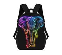 sinyumoney Sac À Dos Scolaire Pour Enfants Imprimé En 3D Elephant Neon Animal Sacs À Dos, Sacs À Dos De Voyage Décontractés, Grand Sac À Dos De Jour Pour Garçons 17inch