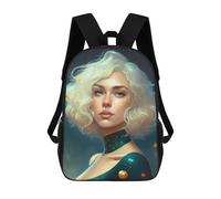 sinyumoney Sac À Dos Scolaire Pour Enfants Imprimé En 3D Enchanted Celestial Portrait Sac À Dos De Sport Pour Garçons Et Filles, Sac À Dos Tendance 17inch