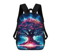 sinyumoney Sac À Dos Scolaire Pour Enfants Imprimé En 3D Enchanted Cosmic Tree -1, Grande Capacité, Idéal Pour Les Voyages, Les Livres Et L'école.