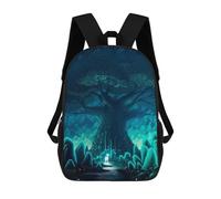 sinyumoney Sac À Dos Scolaire Pour Enfants Imprimé En 3D Enchanted Forest Glowing Tree Sacs À Dos, Sacs À Dos De Voyage Décontractés, Grand Sac À Dos De Jour Pour Garçons 17inch