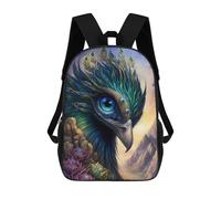 sinyumoney Sac À Dos Scolaire Pour Enfants Imprimé En 3D Fantasy Peacock Eagle Portrait, Grande Capacité, Idéal Pour Les Voyages, Les Livres Et L'école.