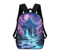 sinyumoney Sac À Dos Scolaire Pour Enfants Imprimé En 3D Fantasy Waterfall Landscape, Grande Capacité, Idéal Pour Les Voyages, Les Livres Et L'école.