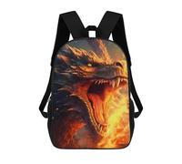 sinyumoney Sac À Dos Scolaire Pour Enfants Imprimé En 3D Fiery Dragon Artwork Sacs À Dos, Sacs À Dos De Voyage Décontractés, Grand Sac À Dos De Jour Pour Garçons 17inch