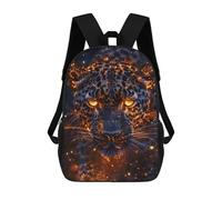sinyumoney Sac À Dos Scolaire Pour Enfants Imprimé En 3D Fiery Glare Leopard Sacs À Dos, Sacs À Dos De Voyage Décontractés, Grand Sac À Dos De Jour Pour Garçons 17inch