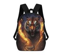 sinyumoney Sac À Dos Scolaire Pour Enfants Imprimé En 3D Flaming Tiger Artwork -11 Sacs À Dos, Sacs À Dos De Voyage Décontractés, Grand Sac À Dos De Jour Pour Garçons 17inch