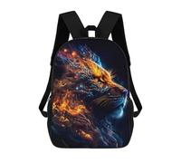 sinyumoney Sac À Dos Scolaire Pour Enfants Imprimé En 3D Flaming Tiger Profile Sacs À Dos, Sacs À Dos De Voyage Décontractés, Grand Sac À Dos De Jour Pour Garçons 17inch