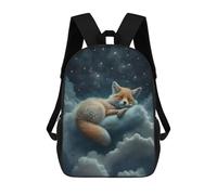 sinyumoney Sac À Dos Scolaire Pour Enfants Imprimé En 3D Fox Dreams in Clouds Sacs À Dos, Sacs À Dos De Voyage Décontractés, Grand Sac À Dos De Jour Pour Garçons 17inch