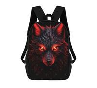sinyumoney Sac À Dos Scolaire Pour Enfants Imprimé En 3D Fox Red And Black Animals Sacs À Dos, Sacs À Dos De Voyage Décontractés, Grand Sac À Dos De Jour Pour Garçons 17inch
