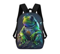 sinyumoney Sac À Dos Scolaire Pour Enfants Imprimé En 3D Frog Astronaut in Space-1, Grande Capacité, Idéal Pour Les Voyages, Les Livres Et L'école.