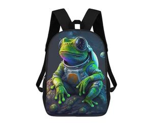 sinyumoney Sac À Dos Scolaire Pour Enfants Imprimé En 3D Frog Astronaut in Space-1, Grande Capacité, Idéal Pour Les Voyages, Les Livres Et L'école.