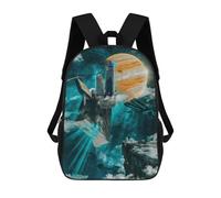sinyumoney Sac À Dos Scolaire Pour Enfants Imprimé En 3D Galactic Cityscape Future Urban Fantasy, Grande Capacité, Idéal Pour Les Voyages, Les Livres Et L'école.