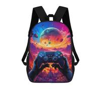 sinyumoney Sac À Dos Scolaire Pour Enfants Imprimé En 3D Galactic Gaming Gloves, Grande Capacité, Idéal Pour Les Voyages, Les Livres Et L'école.