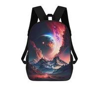 sinyumoney Sac À Dos Scolaire Pour Enfants Imprimé En 3D Galactic Mountain Planet Sac À Dos De Sport Pour Garçons Et Filles, Sac À Dos Tendance 17inch