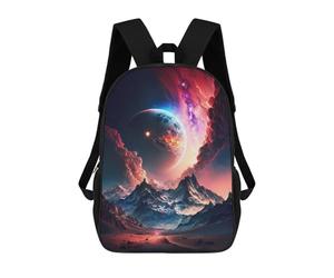 sinyumoney Sac À Dos Scolaire Pour Enfants Imprimé En 3D Galactic Mountain Planet Sac À Dos De Sport Pour Garçons Et Filles, Sac À Dos Tendance 17inch