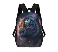 sinyumoney Sac À Dos Scolaire Pour Enfants Imprimé En 3D Galaxy Tiger, Grande Capacité, Idéal Pour Les Voyages, Les Livres Et L'école.
